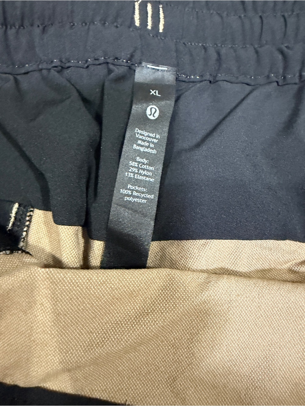 lululemon athletica Men's Drawstring Athletic Shorts - Tan - Picture 4 of 6